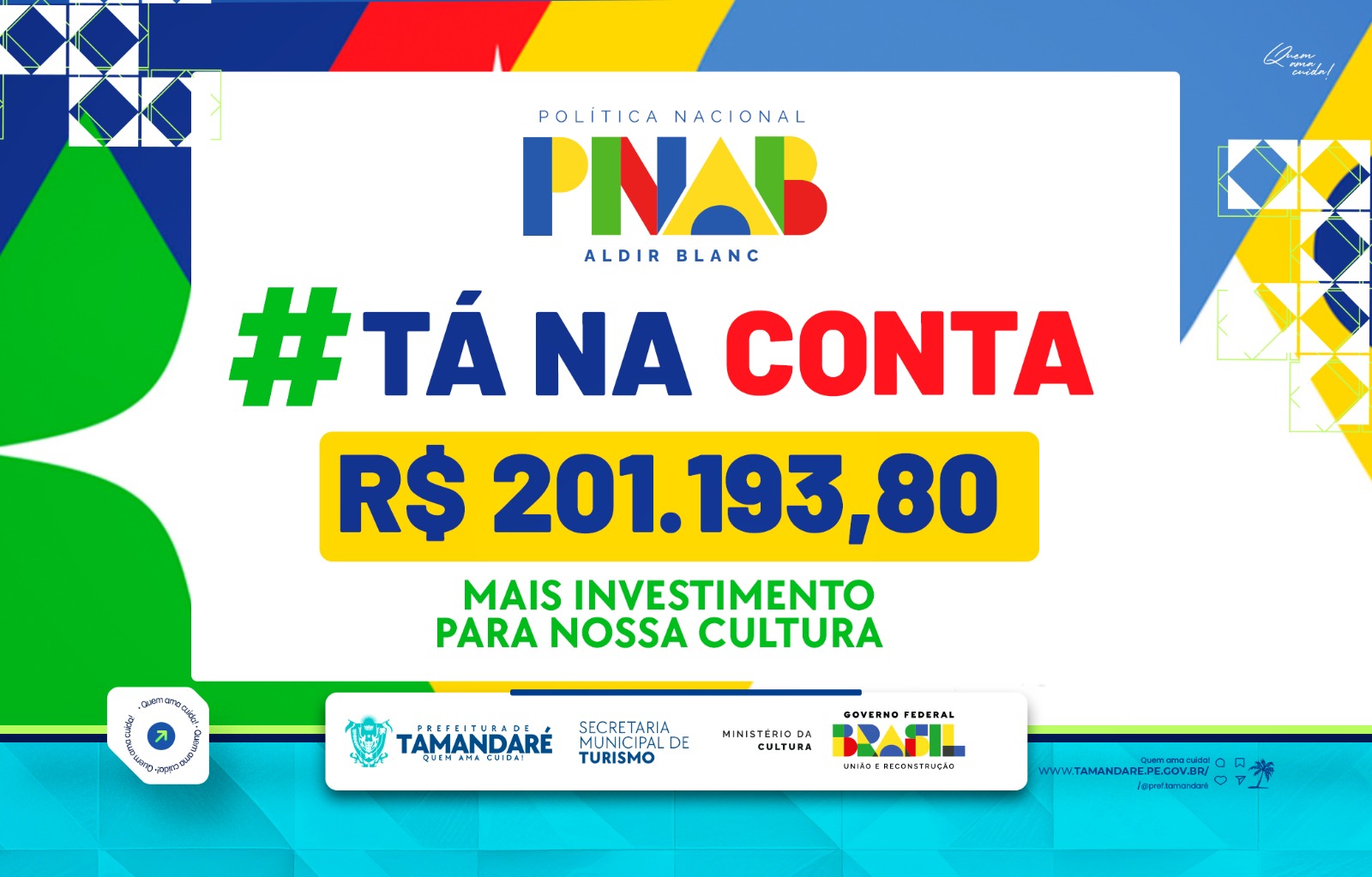 Prefeitura de Tamandaré garante mais de R$ 201 mil em investimentos para a cultura por meio da Política Nacional Aldir Blanc