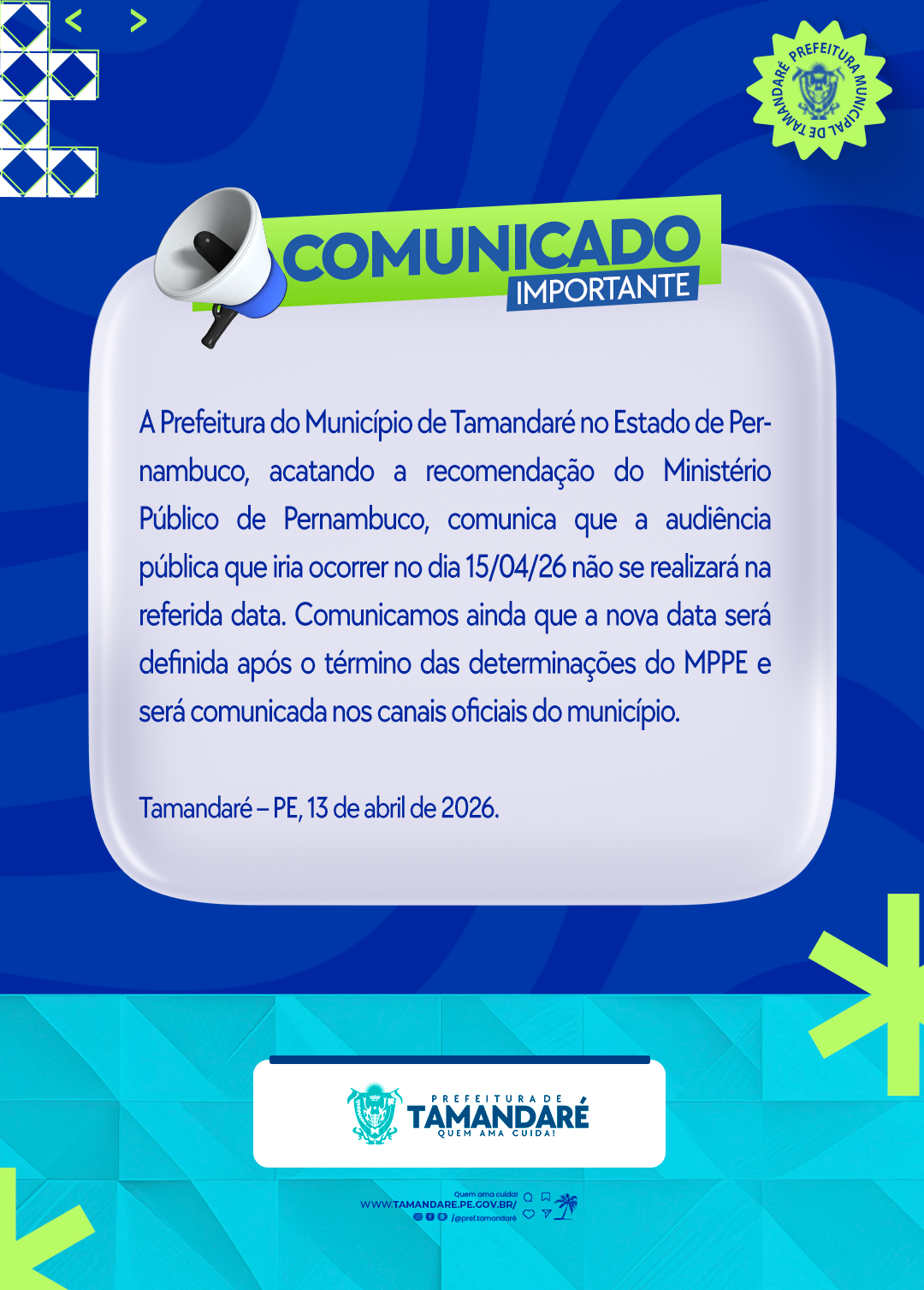 COMUNICADO IMPORTANTE